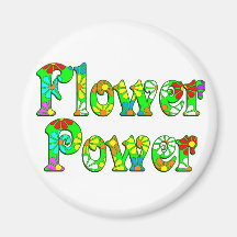 Flower Power Flowers Refrigerator Magnet