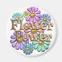 Flower Power Fridge Magnet