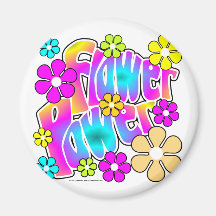 Flower Power Fridge Magnets