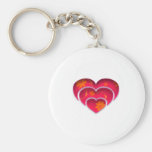 Flower Power Heart Keychain