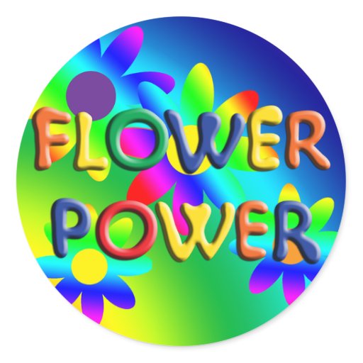 Flower Power Hippie Sticker | Zazzle