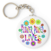 Flower Power Lives Key Chain