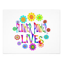 Flower Power Lives Personalized Invitations