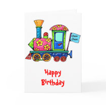 Flower Power Locomotive Card