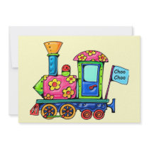 Flower Power Locomotive Custom Announcements
