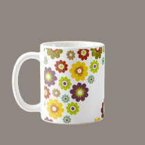 Flower Power Pattern Coffee Mug mugs