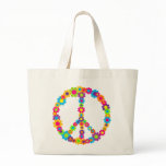 Flower Power Peace Tote Bag