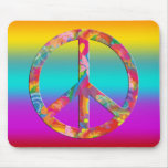 Flower Power Peace | coloured lines Mouse Pads