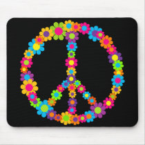 Flower Power Peace Mousepad