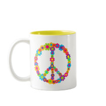 Flower Power Peace Mugs