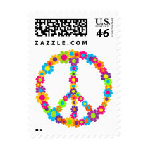 Flower Power Peace Postage