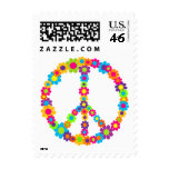 Flower Power Peace Postage