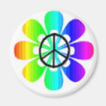 flower power - peace sign MERCHANDISE! Refrigerator Magnets