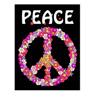 Peace Sign Flower Postcards | Zazzle