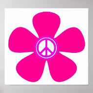 Flower Power Peace Sign print