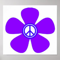 Flower Power Peace Sign Print