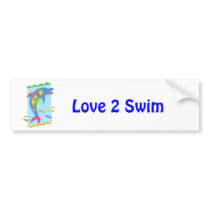 Flower Power Porpoise Bumper Stickers