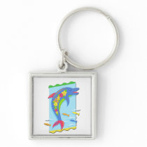 Flower Power Porpoise Keychain