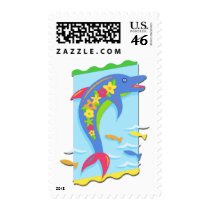 Flower Power Porpoise Postage