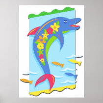 Flower Power Porpoise Poster