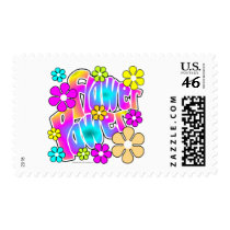 Flower Power Postage Stamps