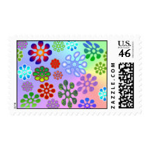 Flower Power Postage Stamp
