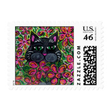 Flower Power Postage Stamps