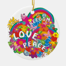 Flower Power Rainbow Ornaments