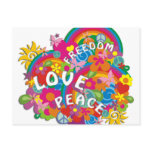 Flower Power Rainbow postcards