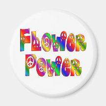 FLOWER POWER REFRIGERATOR MAGNET