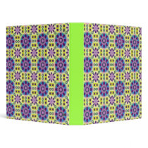 flower power retro design notebook binders