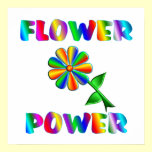 Flower Power Retro Poster
