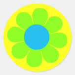 Flower Power Round Sticker