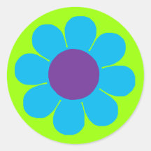 Flower Power Round Stickers