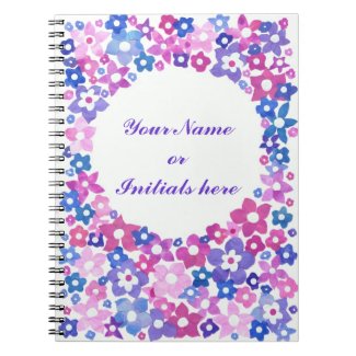 'Flower Power' Spiral Notebook to Personalise