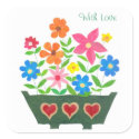 'Flower Power' Square Stickers sticker