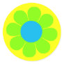 Flower Power Round Sticker