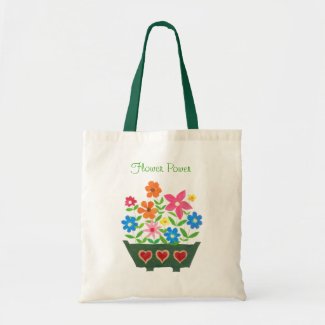 Flower Power Tote Bag bag
