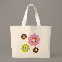 Flower Power Tote or Cloth Grocery Bag bags