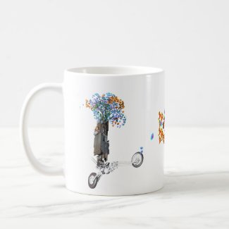 Flower Power Tree House Wheelie mug