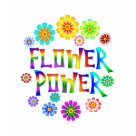 ladies_casual_tshirt - Do you love the 60s and 70s with hippies and flower power ??  Share your love for the 1960's and 1970's with this FLOWER POWER design with the colorful flowers.