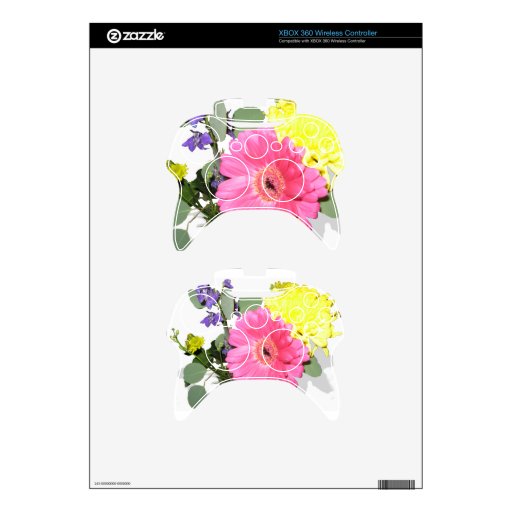 Flower power xbox 360 controller skin