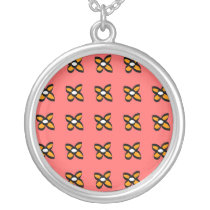 Flower Print Pendant Necklace necklaces