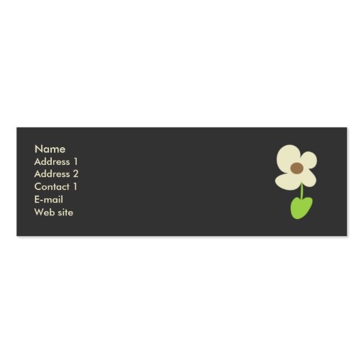 Flower Profile Card - Social Networking Card Business Card Template (front side)
