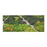 Flower Quilt Stretched Canvas Print