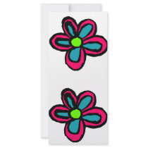 Flower rack cards