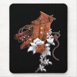 Flower raft japanese pattern mousepad