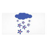 flower rain icon customized photo card