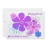 Flower Rain Tropical Luau Invitations