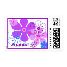 Flower Rain Tropical Stamps